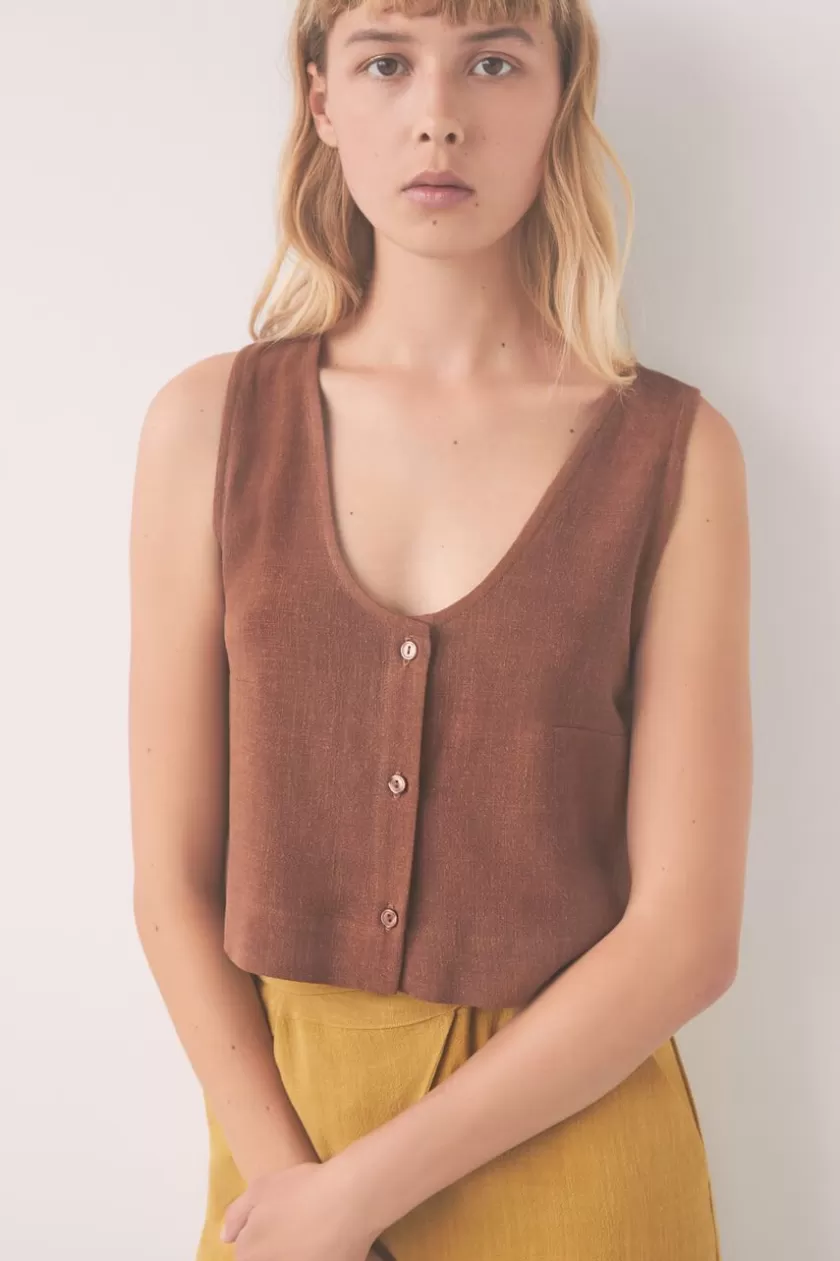 Women Eve Gravel Jade Top